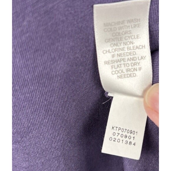 J. Jill Pure Jill Wrap Tunic Purple with 3/4 Length Sleeves Size Small - Picture 6 of 8